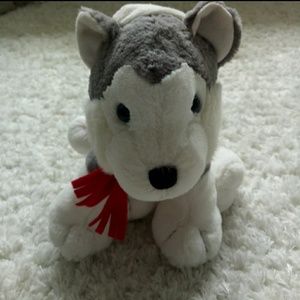 Husky Puppy w/ Santa Hat